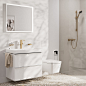 Photo by hansgrohe on May 01, 2024. May be an image of sink, towel rack, faucet, wash basin, indoors and text that says 'T'.