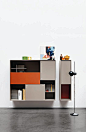 SECTIONAL STORAGE WALL C_DAY BY CESAR ARREDAMENTI | DESIGN GIAN VITTORIO PLAZZOGNA: 