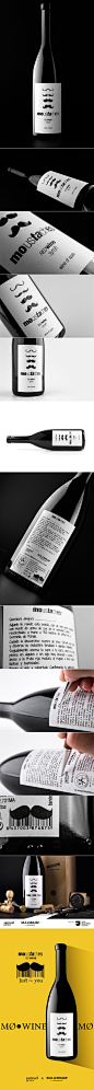 包装 印章 广告 葡萄酒 时尚 Moustaches Wine. Wine of Spain. D.O. Sierras de Málaga (Ronda) #taninotanino #vinosmaximum