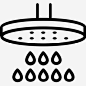 淋浴浴缸清洁图标_88ICON https://88icon.com 淋浴 浴缸 清洁 卫生 淋浴头 洗涤 水