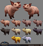 World of Warcraft - Pig and Baby Pig, Matthew McKeown : Updated the pigs and created baby pigs for Battle For Azeroth.

Credits:  The World of Warcraft team for the original pig.