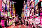 Xavier Portela ( 布鲁塞尔）的”粉亮东京”摄影系列中的几幅作品。 Tokyo’s Pink Glow， recreate the spirited sensation that visitors experience upon arrival to Japan’s mega metropolis.