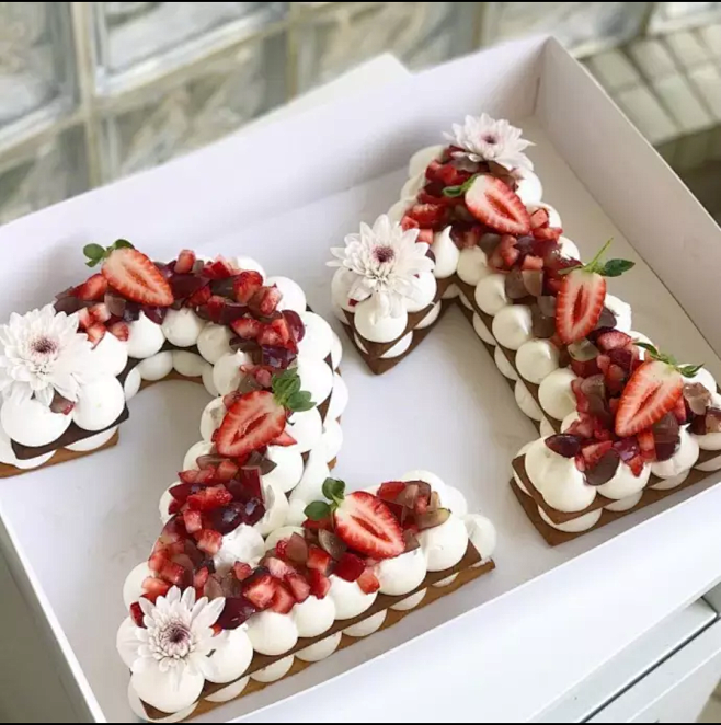 数字蛋糕奶油水果蛋糕数字21