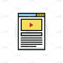 网页概念孤立线矢量插图可编辑图标
