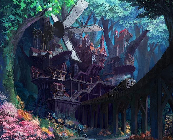Village in the Fores...