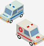 救护车警车免抠素材_新图网 https://ixintu.com 卡通救护车 卡通警车 卡通迷你车