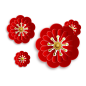千库网_新年红金梅花装饰_元素编号12943074