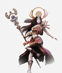 持武器长发女子免抠素材_新图网 https://ixintu.com 人物 动漫 卡通 女子 手绘 游戏 长发