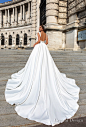 crystal design 2018 sleeveless deep v neck simple princess elegant ball gown a  line wedding dress open scoop back royal train (ivanna) bv