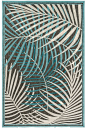 Classic tropical influence and impeccable design blend together to create these striking rugs with layers upon layers of blue, mint and gray palm imaged area rugs. Portera Blue Tropics Area Rug
