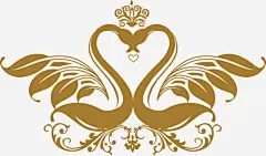 黄色天鹅花纹手绘婚礼图宝宝 https://bao16.com 黄色 天鹅 花纹 婚礼