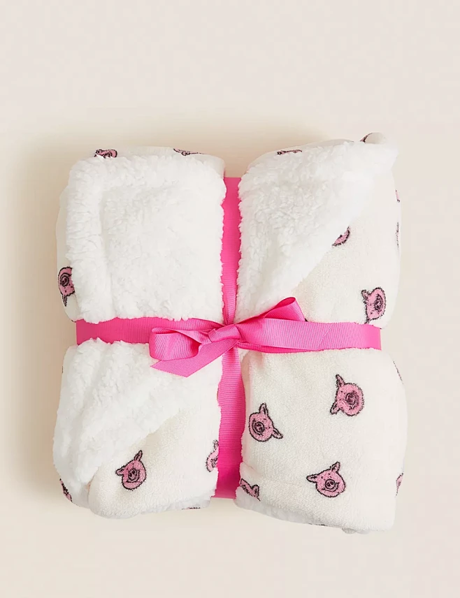 Percy pig fleece throw hotsell