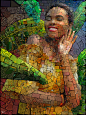 The African Bricks 2 : My second series of artworks inspired by the traditional African matchbox house and the richness of African culture.