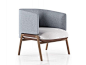 Fabric easy chair with armrests KIM | Easy chair by La Manufacture du Design