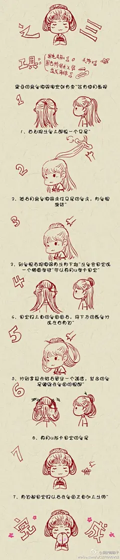 古风图片-汉服图片 【古风图片】六种简单的汉服发型教程 图片,发型 古风图片 140325tl9958nfnfq6q6yy