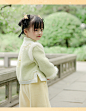 西子问女童汉服儿童唐装中国风童装宝宝古装小女孩过年喜庆装茗香-淘宝网