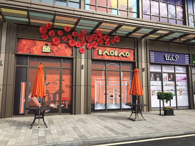 商业街 门头 店招-花瓣网