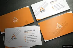 简易商务名片设计模板Simple Clean Business Card Template