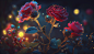 spectral-light-illuminates-transparent-red-colored-red-roses-abstract-flower-art-generative-ai