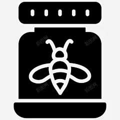 蜜蜂蜂蜜蜂蜜罐蜂蜜储存图标 免费下载 页面网页 平面电商 创意素材