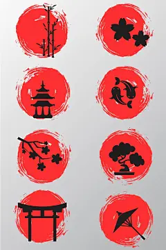 日本风格装饰元素