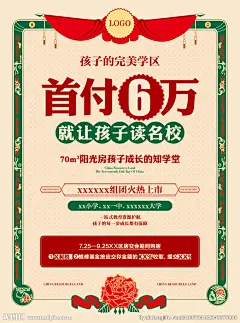 学区 学区房 售楼 海报 学区海报 售楼海报 学区DM DM 售楼DM 地产DM 奖状 名校 楼盘 设计 广告设计 广告设计