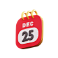 Calendar - 20款3D矢量圣诞节插画图标素材下载 Christmas - 3D Icon Premium Pack .blender .psd .figma