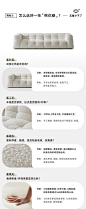 Kena可纳/棉花糖沙发极简法式直排布艺墨绿色三人位复古现代简约Z-tmall.com天猫