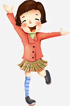 手绘女孩韩国卡通插画png免抠素材_新图网 https://ixintu.com 女孩 韩国 卡通 插画