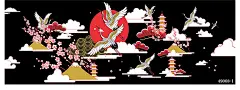 日式和风寿司店餐厅个性浮世图墙纸日本料理火锅店手绘仕女壁纸-淘宝网