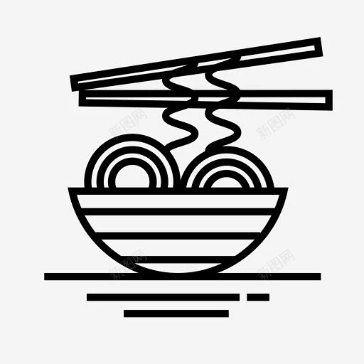 面条碗筷子图标 设计图片 免费下载 页面网页 平面电商 创意素材图片_兰州拉面素材图片素材-花瓣网