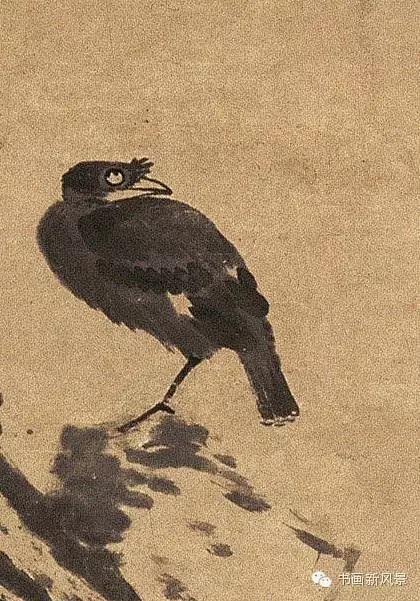 为什么八大山人画鸟常常是一只脚?八大山人《柳条八哥图》局部