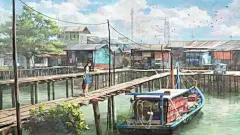 少女与小镇的不期而遇|插画分享