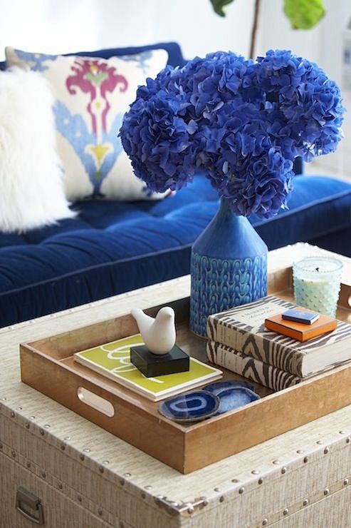 bright blue decor