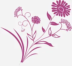 手绘紫色花朵矢量图免抠素材 花纹 设计图片 免费下载 页面网页 平面电商 创意素材 png素材