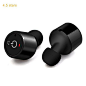 Wireless Earbuds ELEGIANT Stereo Bluetooth Earphones Mini In-ear Sport Headphones with Mic for iPhone 7/7Plus/6/6s/6Plus/iPad/SamsungS7/S6/Edge S5/Note 5/Sony/LG/PCs/Tablets Black