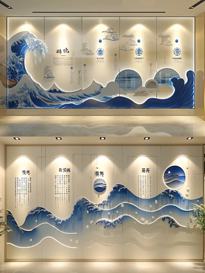  海浪之歌｜文化墙的新篇章 - 小红书