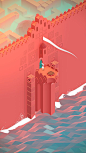 The red wall / #MonumentValley iOS #Game by ustwo