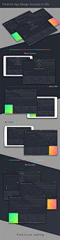 Concept Portfolio Ipad App Design : Created a ipad app design concept for portfolio