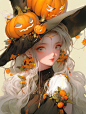 stonely0606_Watercolor_girl_with_witch_hat_on_her_head_pumpkin__b87c4ef6-ef9a-42ed-b070-f5f261f64799