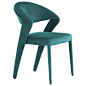 Moe's Lennox Dining Chair Green Leatherette (Set of 2)