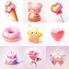 3d可爱图标