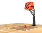 3d_rendering_basketball_hoop_and_ball_on_basketball_court_frontside_view