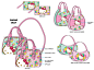 Hello Kitty Hand Bags : Design hand bags based on current trends in fashion under the Sanrio® ©Hello Kitty license. Designing these lines was a lot of fun to have the creative freedom of NOT using the usual provided style guides.