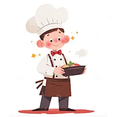 劳动职业厨师卡通人物高清模板免费下载-趣麦麦图