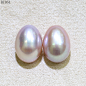 天然淡水巴洛克异形幻彩珍珠 紫色水滴散珠配对 珍珠耳坠裸珠定制-淘宝网