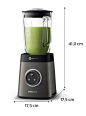 Amazon.de: Philips Hochleistungsmixer (HR3657, titanium), 1.400 Watt, 2 Trinkbehälter, 50% feinere Mixergebnisse