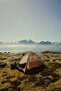 gray tent on brown field during daytime