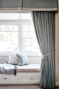 Highgate House Brisbane based interior designers and decorators Window seat - blue and neutrals New Farm Residence: 