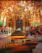 Autumn Reflections Luxemburg Gardens by Teresa Saia Pastel ~ 30 x 24